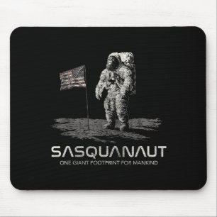 Funny Bigfoot Sasquatch Space Sasquanaut  Mouse Pad