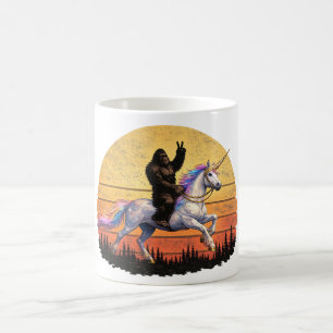 Funny Bigfoot / Sasquatch & Unicorn Retro Legends! Coffee Mug