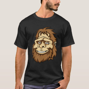Funny Bigfoot Smiling Face Boy Funny Sasquatch Shi T-Shirt