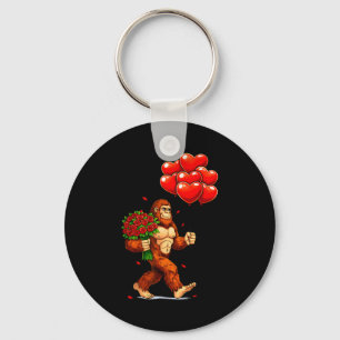 Funny Bigfoot Valentine Love Hearts Sasquatch Grap Key Ring