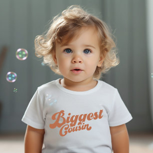 Funny Biggest Cousin   Brown Matching Family Baby T-Shirt