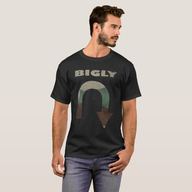 FUNNY BIGLY SHIRT MEN MAN MANHOOD PRIDE ego CAMO (Front Full)
