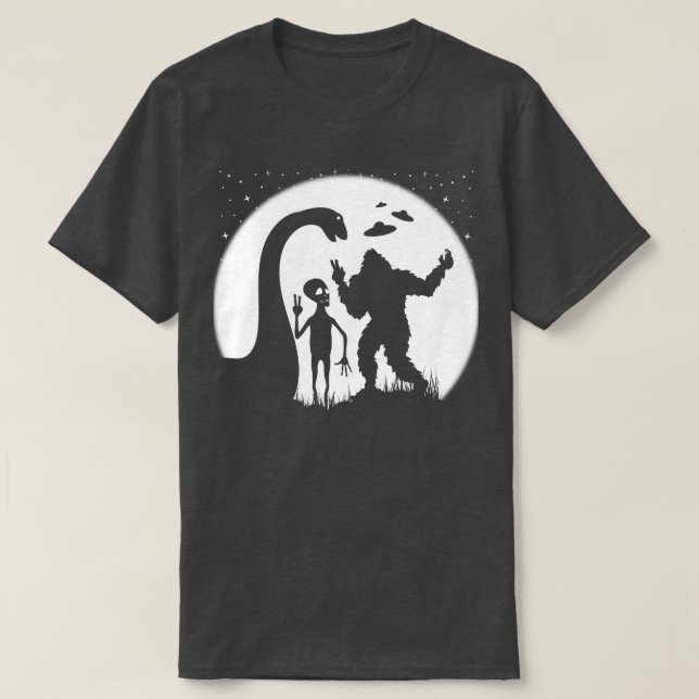 Funny Bigoot Nessie And T-Shirt (Design Front)