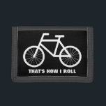 Funny bike wallet with bicycle quote<br><div class="desc">Funny bike wallet with bicycle quote. Cute Birthday or Christmas gift idea for men women and kids who love biking. Personalizable with name or monogram letter of your child. Customisable colour. Black and white.</div>