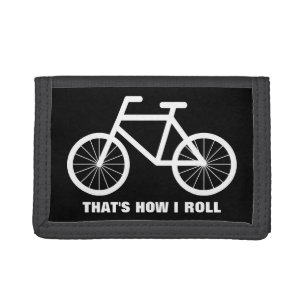 Funny bike wallet with bicycle quote