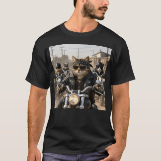 Funny Biker Cat Gang Motorcycle Meme Hyper T-Shirt