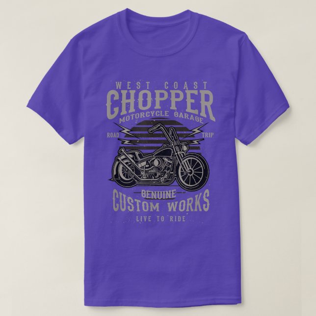 Funny biker chopper motorcycle  T-Shirt (Design Front)