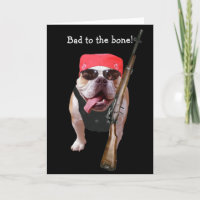 Funny Biker/Nonconformist Bull Dog Birthday