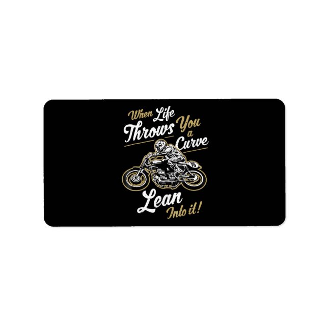 Funny Biker Quotes Sarcastic Motorcycle Rider Gift Label (Front)