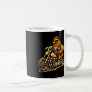 Funny Biker Rooster Design Cool Chicken Motorcycle Coffee Mug