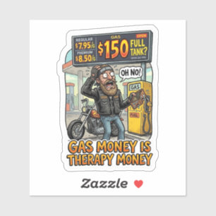 Funny Biker Sticker - Just Warming It Up Moto Cop