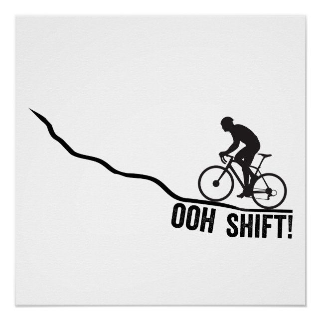 Funny Biker Using Shifters Poster (Front)