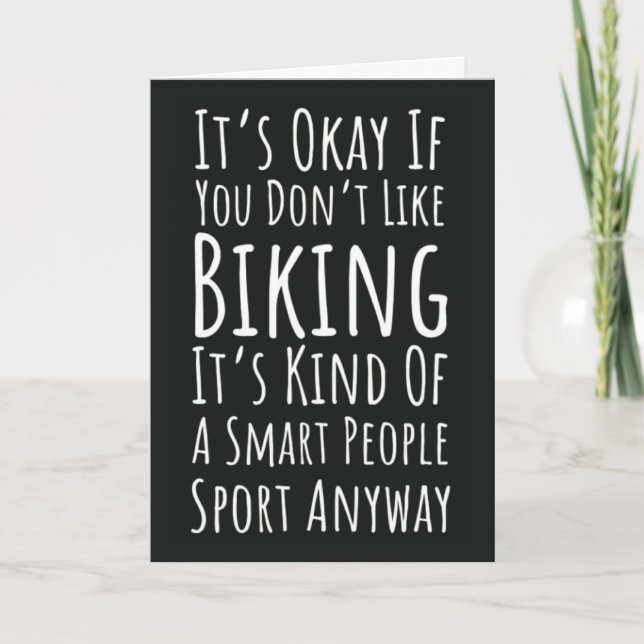 Funny Biking Cards Cycling Cyclist Humour Biker (Front)