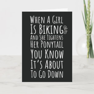 Funny Biking Cards For Her Teen Girls Women Biker
