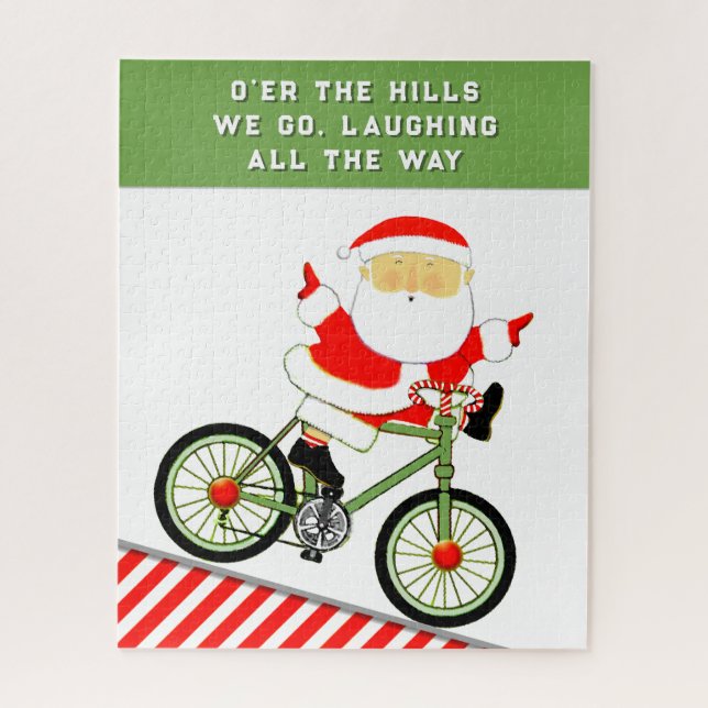Funny Biking Holiday Gift Jigsaw Puzzle (Vertical)