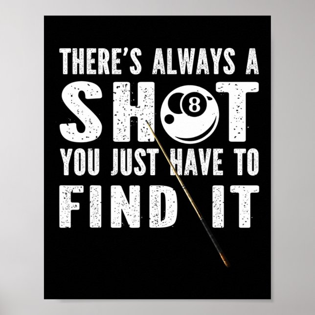 Funny Billards Shirts For Men1  Poster (Front)