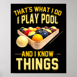 Funny Billards Shirts For Men Poster