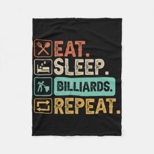 Funny Billiard Game 9-ball Player Dad Cue Stick Lo Fleece Blanket