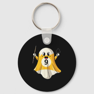 Funny Billiard Ghost Pumpkin Boo Halloween Kids Me Key Ring