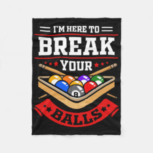 Funny Billiard Outfit For Pool Billiard Player Fleece Blanket