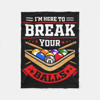 Funny Billiard Outfit For Pool Billiard Player  Fleece Blanket