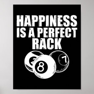 Funny Billiard Pool Game Night Happiness Is A Perf Poster