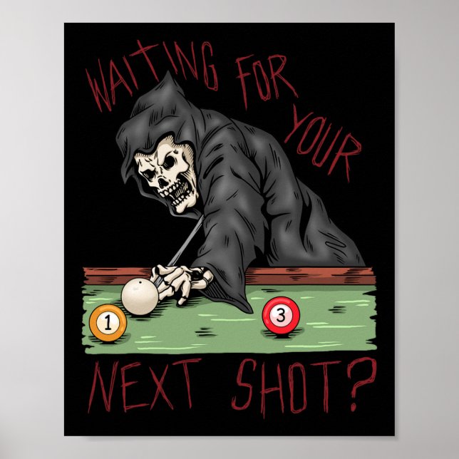 Funny Billiard Pool Player Billiards  Poster (Front)
