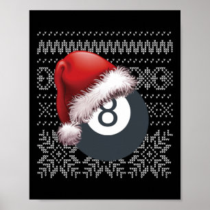 Funny Billiards 8 Ball For Pool Players League Bil Poster