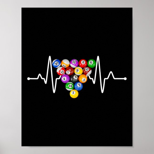 Funny Billiards Art Billiard Playing Pool Players  Poster (Front)