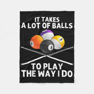 Funny Billiards Art For Men Boys Billiard Lover Po Fleece Blanket