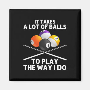 Funny Billiards Art For Men Boys Billiard Lover Po Magnet