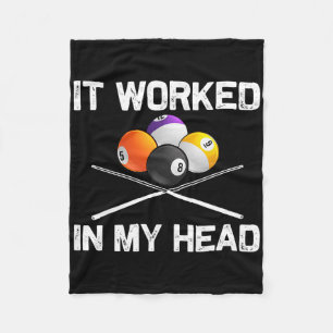 Funny Billiards Art For Men Women Billiard Lover P Fleece Blanket