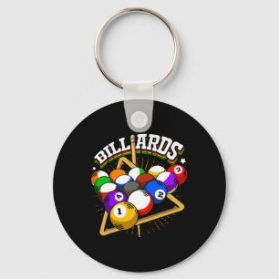 Funny Billiards Design For 8- And Pool Player Key Ring