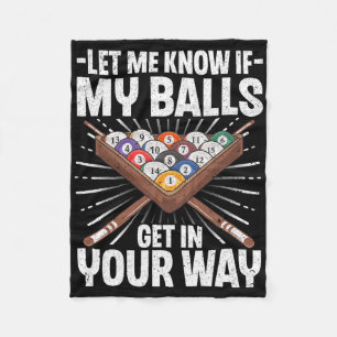 Funny Billiards Design For Men Women Billiard Pool Fleece Blanket