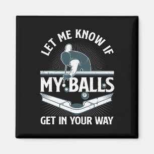 Funny Billiards Design For Men Women Billiard Pool Magnet