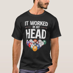 Funny Billiards Design For Men Women Cue Sport Poo T-Shirt