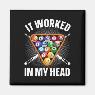 Funny Billiards Design For Men Women Pool Player P Magnet