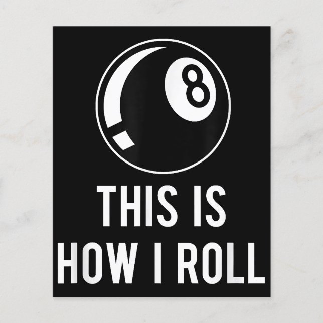 Funny Billiards Design For Pool Players Retro 8 Ba (Front)