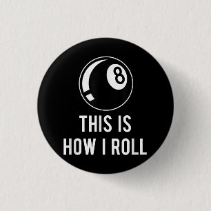 Funny Billiards Design For Pool Players Retro 8 Ba 3 Cm Round Badge