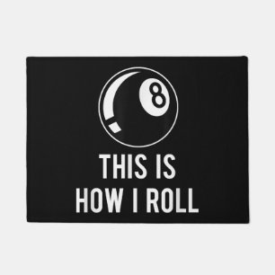 Funny Billiards Design For Pool Players Retro 8 Ba Doormat