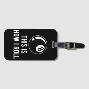 Funny Billiards Design For Pool Players Retro 8 Ba Luggage Tag