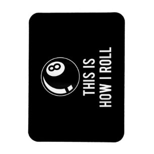 Funny Billiards Design For Pool Players Retro 8 Ba Magnet