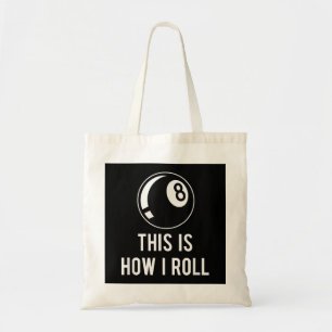 Funny Billiards Design For Pool Players Retro 8 Ba Tote Bag