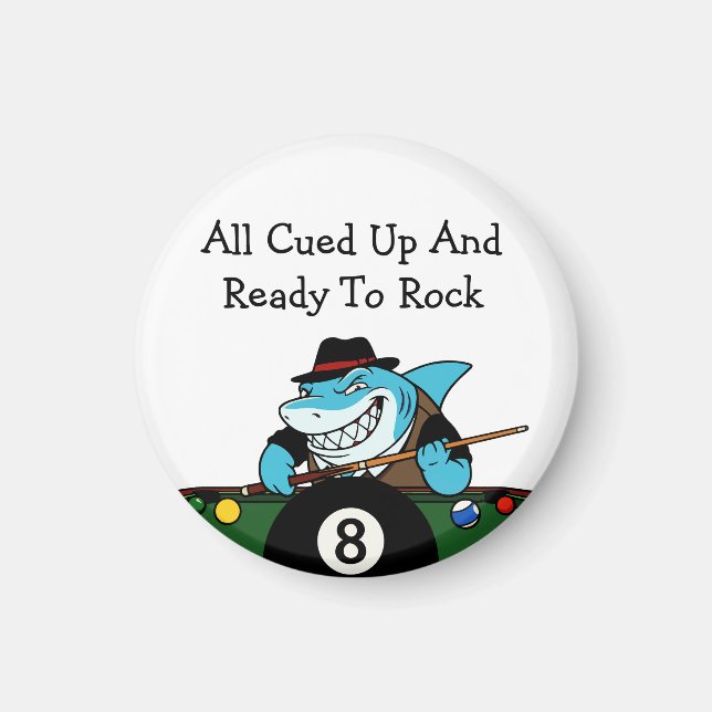 Funny Billiards Fanatic Cool Fridge Magnet (Front)