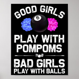 Funny Billiards For Women Girls 8 Ll Billiard Pool Poster