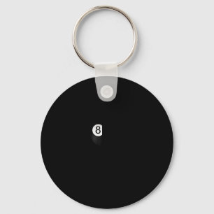Funny Billiards Long-sleeve For 8-ll Pool Player Key Ring
