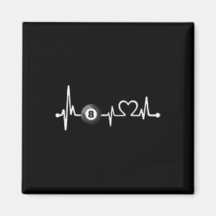 Funny Billiards Lovers Gift Love Billiards Heartbe Magnet