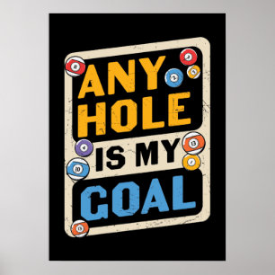 funny Billiards lovers sports  Poster