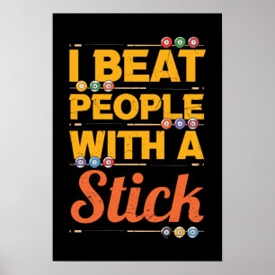 funny Billiards lovers sports Poster