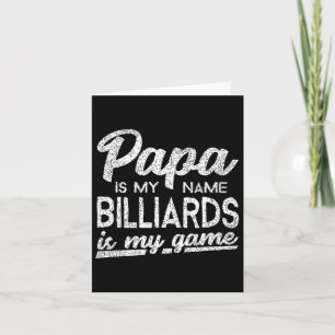 Funny Billiards Papa Gift  Card